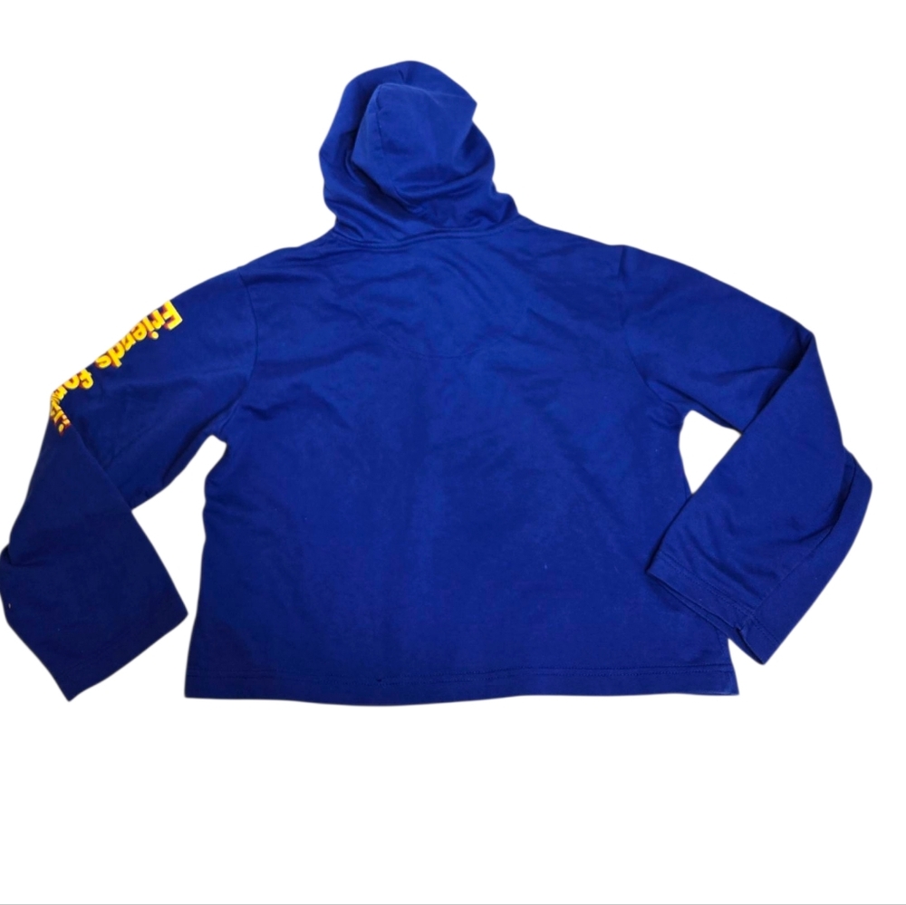 VINTAGE Hello Kitty Y2K Sanrio blue boxy crop hoodie sweatshirt top RARE M/L‎ - Picture 3 of 9